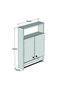 Hanah Home Ela Armario de Baño Escandinavo Blanco 60x87x15 cm Tablero Melamina 18mm